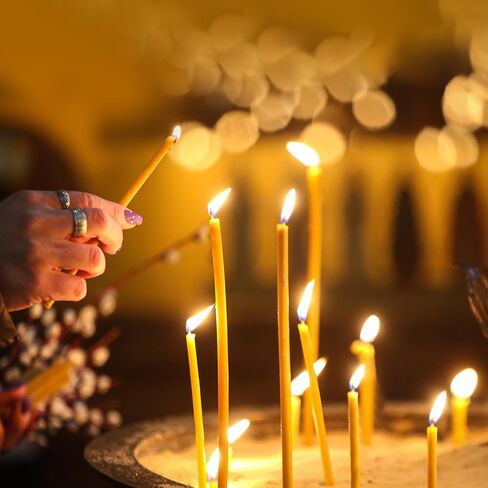 Beeswax Candles, No-Drip, Smoke-Less, 50 Pack Beeswax Taper Candles Church Prayers, Decorations, Birthday Celebrations, Each Candle Measures 6.3" in Height and Has A Diameter of 0.2" in Saudi Arabia