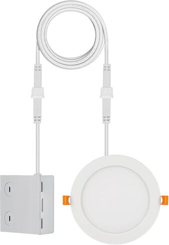 سلك تمديد EDISHINE بطول 6 أقدام، كابل تمديد 24AWG 300V 80 درجة مئوية 3 دبابيس فقط للإضاءة المريحة LED (B0BG3WCRGD/B09FJ8HZD6)، ملحقات إضاءة السقف لغرفة المعيشة، الطابق السفلي، 6 عبوات in Kuwait