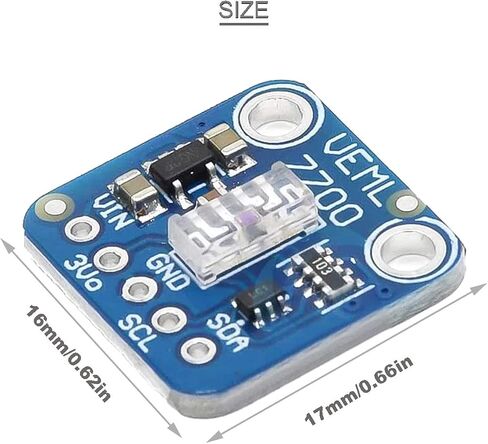 2 قطعة مستشعر الإضاءة المحيطة VEML7700 3.3V-5V Lux Sensor I2C IIC 16 بت وحدة استشعار البيئة الخفيفة 0 ~ 120k Lux نطاق قياس الضوء عالي الدقة مع كابل Dupont in Saudi Arabia