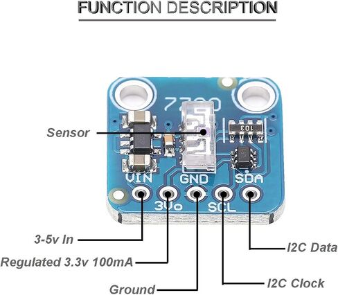 2 قطعة مستشعر الإضاءة المحيطة VEML7700 3.3V-5V Lux Sensor I2C IIC 16 بت وحدة استشعار البيئة الخفيفة 0 ~ 120k Lux نطاق قياس الضوء عالي الدقة مع كابل Dupont in Saudi Arabia