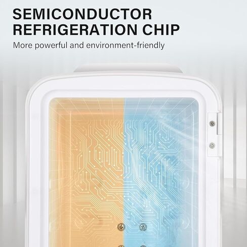 Simple Deluxe 4L/6 Can Mini Fridge, Portable Cooler & Warmer Freon-Free Refrigerator, Provide Compact Storage for Skincare, Beverage, Cosmetics, Bedroom, Office, Black in Kuwait