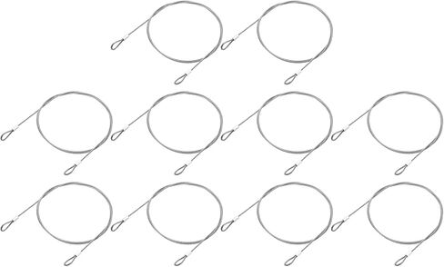 uxcell 4Pcs Lanyard Cable, 100mx1.5mm Stainless Steel Wire Cable with Vinyl Coated Loops Security Steel Cable for Connect Furniture Outdoor Travel, Silver in Saudi Arabia