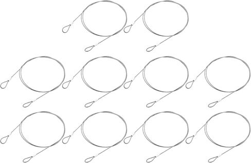 uxcell 4Pcs Lanyard Cable, 100mx1.5mm Stainless Steel Wire Cable with Vinyl Coated Loops Security Steel Cable for Connect Furniture Outdoor Travel, Silver in Saudi Arabia