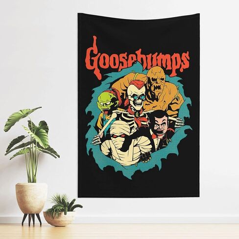 Goosebumps Monsters Goosebumps Logo الحفل بطانية نسيج جدار جبل ديكور جدار الفن نسيج موضوع لوازم الحفلات نسيج للأولاد هدايا المنزل غرفة نوم غرفة المعيشة النوم ديكور المنزل جدار ديكور النسيج in Kuwait