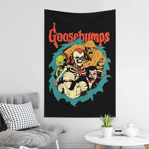 Goosebumps Monsters Goosebumps Logo الحفل بطانية نسيج جدار جبل ديكور جدار الفن نسيج موضوع لوازم الحفلات نسيج للأولاد هدايا المنزل غرفة نوم غرفة المعيشة النوم ديكور المنزل جدار ديكور النسيج in Kuwait