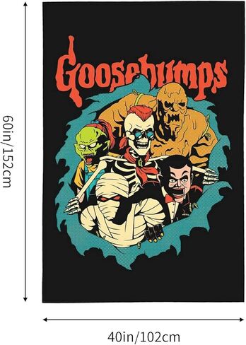 Goosebumps Monsters Goosebumps Logo الحفل بطانية نسيج جدار جبل ديكور جدار الفن نسيج موضوع لوازم الحفلات نسيج للأولاد هدايا المنزل غرفة نوم غرفة المعيشة النوم ديكور المنزل جدار ديكور النسيج in Kuwait