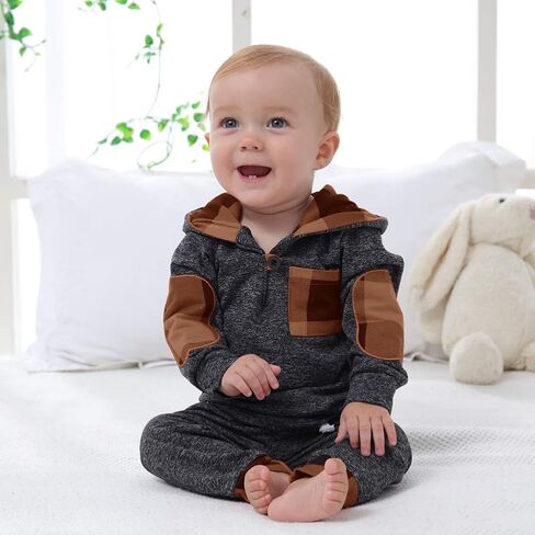 SANMIO Baby Boy Clothes Infant Hoodie Outfits Classic Plaid Sweatshirt +Pants 18 24M 3T Boys Outfit 0 6 12M Baby Sets in Saudi Arabia