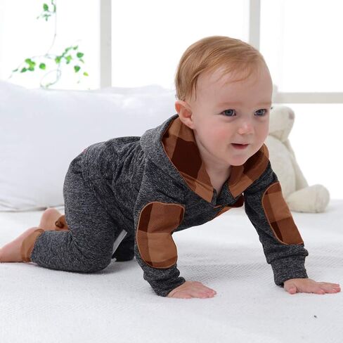 SANMIO Baby Boy Clothes Infant Hoodie Outfits Classic Plaid Sweatshirt +Pants 18 24M 3T Boys Outfit 0 6 12M Baby Sets in Saudi Arabia