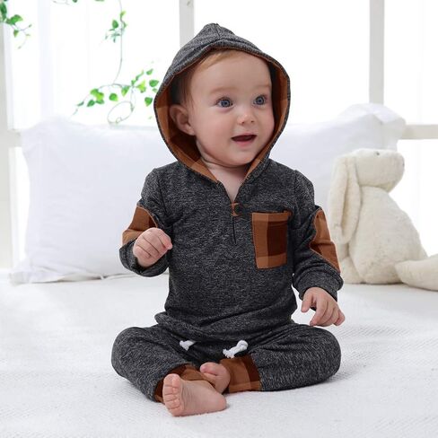 SANMIO Baby Boy Clothes Infant Hoodie Outfits Classic Plaid Sweatshirt +Pants 18 24M 3T Boys Outfit 0 6 12M Baby Sets in Saudi Arabia
