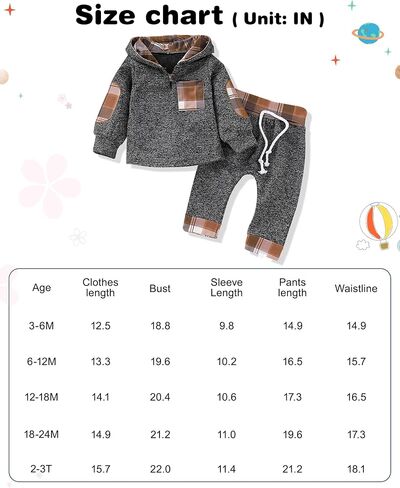 SANMIO Baby Boy Clothes Infant Hoodie Outfits Classic Plaid Sweatshirt +Pants 18 24M 3T Boys Outfit 0 6 12M Baby Sets in Saudi Arabia