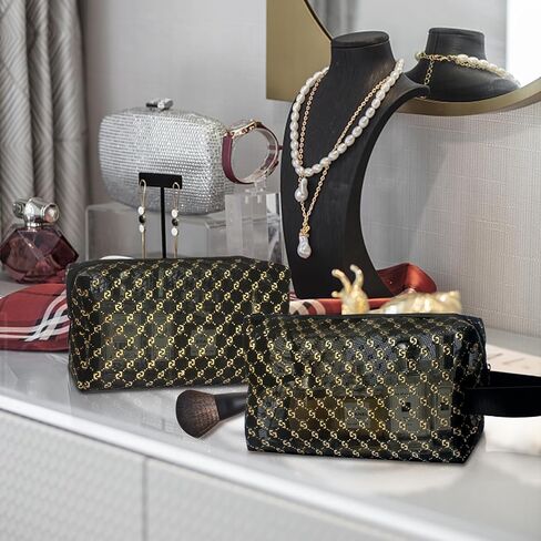 TRAKWAN 5 Pieces Zipper Mesh Cosmetic Bags Sets, Mesh Heart Makeup Bags Toiletry Bags, Portable Travel Makeup Bags for Women, Small Items Storage Organizer Bags for Travelling (Black), Black, Delicate in Saudi Arabia