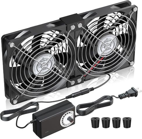 مروحة 120 مم، مروحة كمبيوتر DC 12V مع قابس تيار متردد، مروحة كعك متغيرة السرعة، وحدة تحكم في السرعة AC110V 120V 220V 240V، مروحة علبة كمبيوتر 120 × 25 مم لصندوق صغير، عادم، ثلاجة RV، خزانة، البيت الأخضر، Xbox in Saudi Arabia