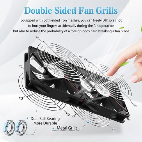 مروحة 120 مم، مروحة كمبيوتر DC 12V مع قابس تيار متردد، مروحة كعك متغيرة السرعة، وحدة تحكم في السرعة AC110V 120V 220V 240V، مروحة علبة كمبيوتر 120 × 25 مم لصندوق صغير، عادم، ثلاجة RV، خزانة، البيت الأخضر، Xbox in Saudi Arabia