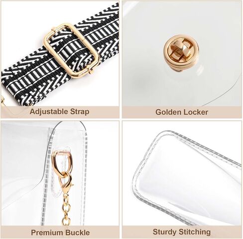 Clear Purse for Women, Clear Crossbody Bag Stadium Approved, Small Cute Clear Stadium Bag for Concerts Sports Events in Kuwait