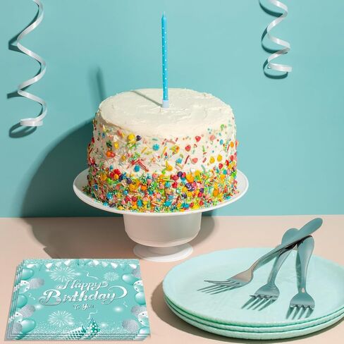 40 قطعة من مناديل عيد الميلاد السعيدة باللون الأزرق المخضر والفضي اللامع لحفلات أعياد الميلاد للفتيات والنساء وحفلات أعياد الميلاد وحفلات الزفاف والنزهات العائلية مكونة من طبقتين in Kuwait