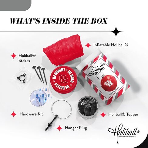 زينة العطلات الجماعية القابلة للنفخ - للاستخدام الداخلي والخارجي - قابلة لإعادة الاستخدام والتخزين - زينة العطلات النهائية - 30 بوصة - جامعة هيوستن in Saudi Arabia