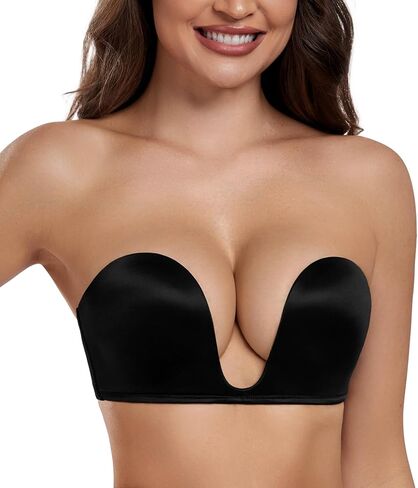 HACI ديب يغرق عميق U الصدرية حمالة رفع ديمي حمالات الصدر كل يوم سلس Underwire in Kuwait