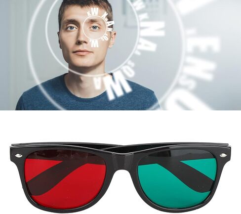 Red Green Training Glasses - Home Portable Eyeglasses for Children and Adults - for Amblyopia and Exotropia Treatment - Color Blind Correcting, Color Evaluator, and Deficiency Device. in Saudi Arabia