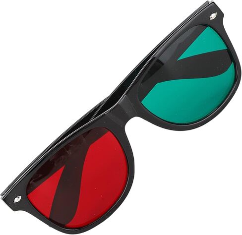 Red Green Training Glasses - Home Portable Eyeglasses for Children and Adults - for Amblyopia and Exotropia Treatment - Color Blind Correcting, Color Evaluator, and Deficiency Device. in Saudi Arabia