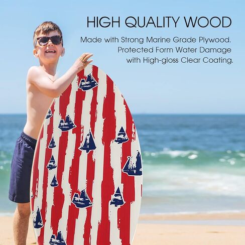 HQO LOVL 35 inch Skim Board for Kids Adults Wooden Skim Boards with High Gloss Coat for Beach Skimboards for Beginners in Saudi Arabia