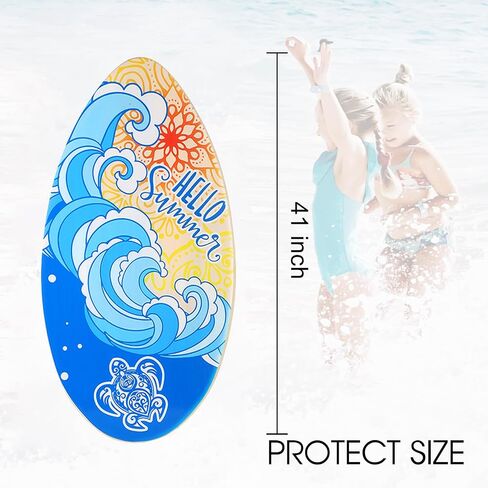 HQO LOVL 35 inch Skim Board for Kids Adults Wooden Skim Boards with High Gloss Coat for Beach Skimboards for Beginners in Saudi Arabia