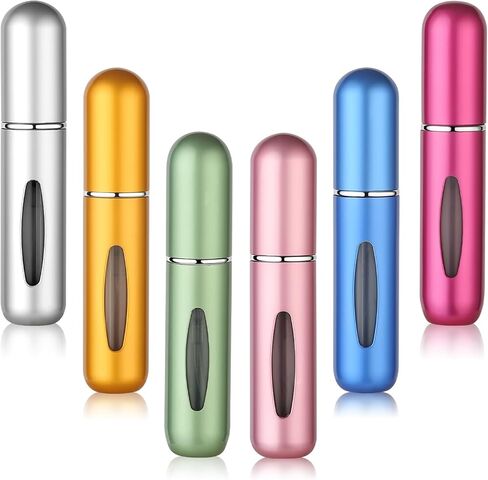 6PCS Refillable Perfume Bottle Travel, Pocket Perfume Dispenser, Atomizadores Para Perfume and Cologne Travel Bottle, Portable Cologne Sprayer to Carry Around in Saudi Arabia