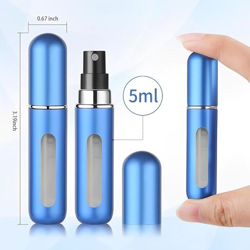 6PCS Refillable Perfume Bottle Travel, Pocket Perfume Dispenser, Atomizadores Para Perfume and Cologne Travel Bottle, Portable Cologne Sprayer to Carry Around in Saudi Arabia