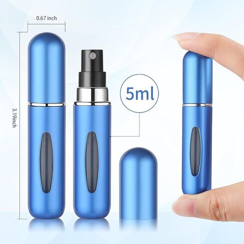 6PCS Refillable Perfume Bottle Travel, Pocket Perfume Dispenser, Atomizadores Para Perfume and Cologne Travel Bottle, Portable Cologne Sprayer to Carry Around in Saudi Arabia