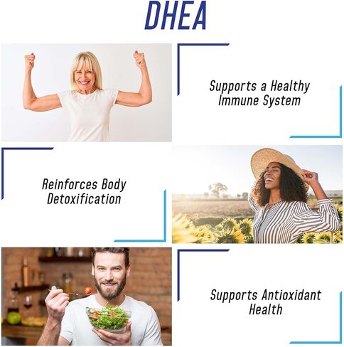نحن نحب فيتامينات DHEA 100 مجم 200 كبسولة - كمية تكفي 200 يوم من كبسولات DHEA - تساعد في توازن الهرمونات ومستويات الطاقة للرجال والنساء in Kuwait