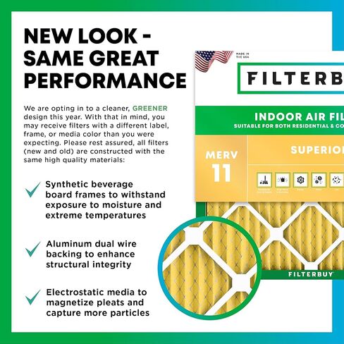 مرشح الهواء Filterbuy 24x30x1 MERV 11 Allergen Defense (عبوة واحدة)، استبدال مرشحات هواء فرن HVAC AC المطوية (الحجم الفعلي: 23.88 × 29.88 × 0.75 بوصة) in Saudi Arabia
