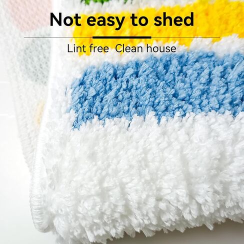 ESIGMARK Rainbow Bath Rug, Rainbow Bath Mat, Colorful Bathroom Rugs Non Slip Washable, for Bathroom Floor Kitchen Door Bedroom 19.5x31.5 inch in Saudi Arabia