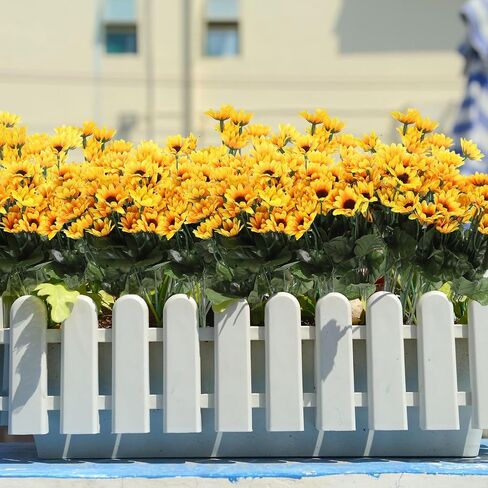Zeyune 20 Bundles 12 Inch Sunflower Artificial Flower with Stems 300 Pcs Small Sunflowers Daisies Flowers UV Resistant Fall Flowers for Indoor Outside Home Wedding Office Table Kitchen Garden Decor in Saudi Arabia