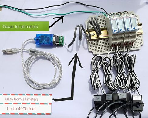 Smart KWh Meter 120V USA MKT. 100 Amps. Single Phase 2 Wires Energy anylizer with Modbus RTU in Saudi Arabia
