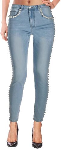 Lexi Women's Super Stretch Soft Skinny Denim Jeans XPS22880SK Indigo 6 in Saudi Arabia