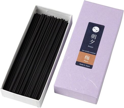 Asayu Japanese Low Smoke Incense Sticks Plum Blossom Scent 20g (0.71 oz), Made in Japan Quality Incense for Morning Yoga, Meditation, Relaxation in Saudi Arabia