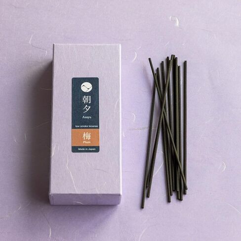 Asayu Japanese Low Smoke Incense Sticks Plum Blossom Scent 20g (0.71 oz), Made in Japan Quality Incense for Morning Yoga, Meditation, Relaxation in Saudi Arabia