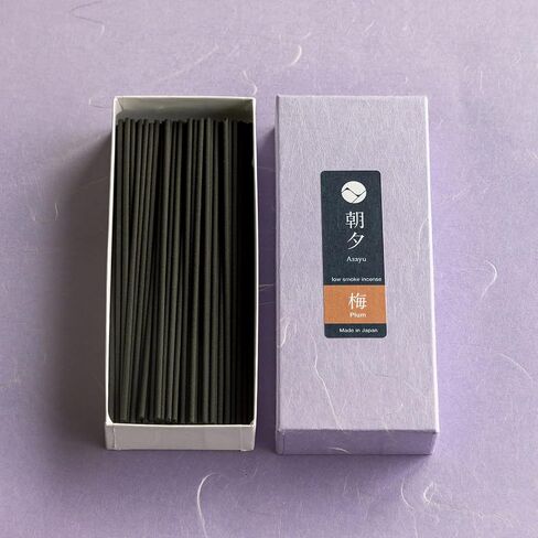 Asayu Japanese Low Smoke Incense Sticks Plum Blossom Scent 20g (0.71 oz), Made in Japan Quality Incense for Morning Yoga, Meditation, Relaxation in Saudi Arabia
