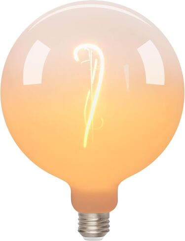 ONEWISH G150 Globe LED Bulb Matte White, E26 Glass LED Filament Light Bulb, Warm Sunset Decorative Design for Kitchen Island, Café, Ceiling Hanging Light Fixture, Modern Home Improvement-φ150mm(6") in Kuwait