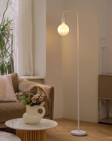 ONEWISH G150 Globe LED Bulb Matte White, E26 Glass LED Filament Light Bulb, Warm Sunset Decorative Design for Kitchen Island, Café, Ceiling Hanging Light Fixture, Modern Home Improvement-φ150mm(6") in Kuwait