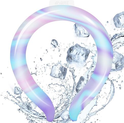 Neck Cooling Tube - Wearable Ice Ring Neck Cooler for Summer Heat, Reusable Cooling Neck Wraps for Hot Weather | Cooling Ring Around Neck for Outdoor Sports, Workers.​​ Relief for Hot Flashes .Purple in Saudi Arabia
