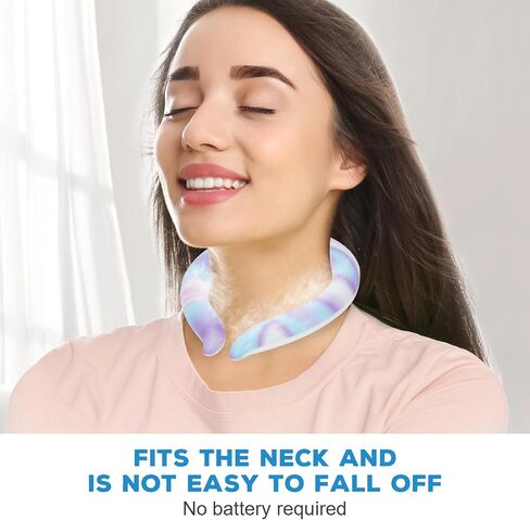 Neck Cooling Tube - Wearable Ice Ring Neck Cooler for Summer Heat, Reusable Cooling Neck Wraps for Hot Weather | Cooling Ring Around Neck for Outdoor Sports, Workers.​​ Relief for Hot Flashes .Purple in Saudi Arabia