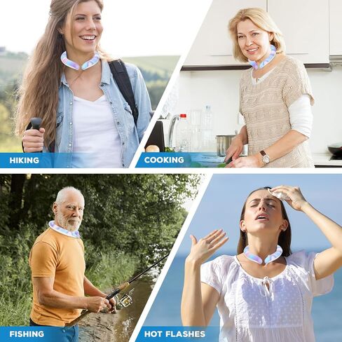 Neck Cooling Tube - Wearable Ice Ring Neck Cooler for Summer Heat, Reusable Cooling Neck Wraps for Hot Weather | Cooling Ring Around Neck for Outdoor Sports, Workers.​​ Relief for Hot Flashes .Purple in Saudi Arabia
