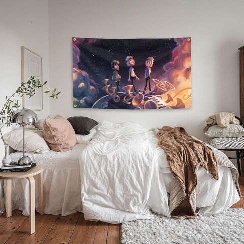 Generic انقر على The Music Group Tapestry AJR Limited Edition غلاف الألبوم 3 × 5Ft لغرفة النوم والكلية والمهجع وغرفة النوم والديكور الداخلي والحفلات الممتعة، أسود in Saudi Arabia