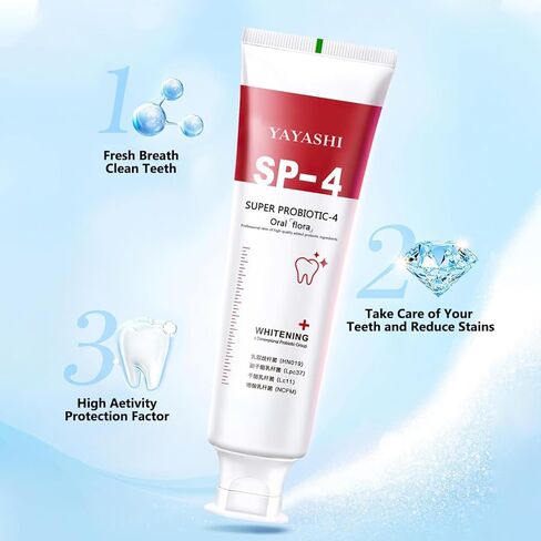 2PCS Sp-4 Toothpaste,Sp-4 Toothpaste Fresh Breath Toothpaste(Red),Sp-4 Stain Removal Fresh Breath Teeth Deep Clean Toothpaste in Kuwait