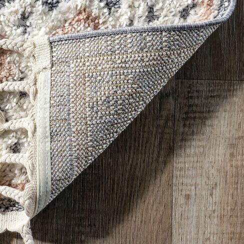 nuLOOM Acacia Geometric 8x10 Area Rug for Living Room Bedroom Dining Room Kitchen, Beige/Ivory in Saudi Arabia