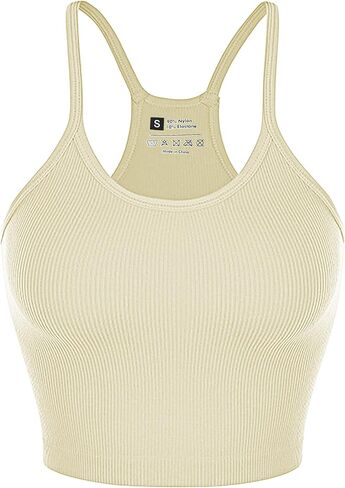 حمالات صدر رياضية للنساء، قمصان بدون أكمام للتمرين بدون خياطة للنساء على شكل حرف Y، قميص قصير للجري، حمالة صدر لليوجا والجيم in Kuwait