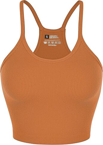 Sports Bras for Women, Ribbed Seamless Workout Tank Tops Woman Y Back, Camisole Crop Top Running Tank Top Yoga Gym Bra in Saudi Arabia