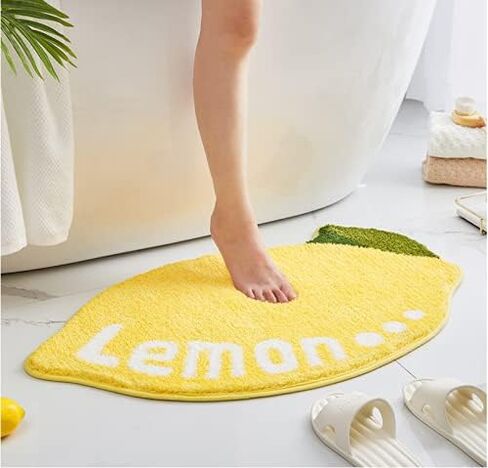 Cherry Bath Mat Cute Fruit Bathroom Rugs and Mat for Bathroom Heart Shaped Shower Rugs Non Slip Plush Microfiber Shower Rugs Absorbent Tub Floor Bathtub Mat Carpet Washable, 25.6x23.6 Inch in Saudi Arabia