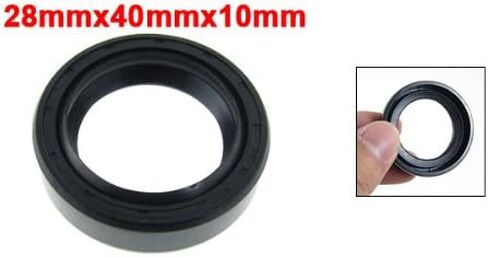 uxcell Metric Rotary Shaft Oil Seal 28x40x10mm TC Double Lips Rubber, Black in Saudi Arabia