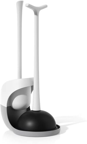 2-in-1 Toilet Cleaning Combo: Toilet Brush and Plunger Sets with Holde,Toilet Plunger and Bowl Brush Combo for Bathroom Cleaning,Bathroom Cleaning Tools Combo with Caddy Stand for Deep Cleaning in Saudi Arabia